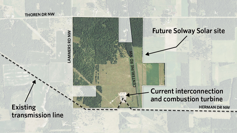 Map of Solway Solar location